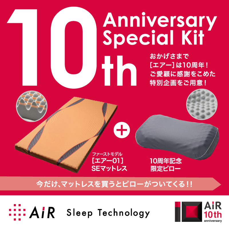 東京西川 AiR 01 10周年記念モデル 枕付き